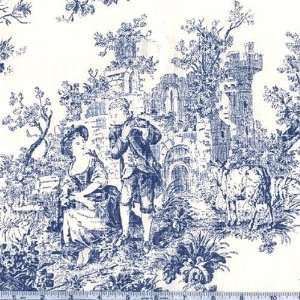   European Linen Toile Indigo Fabric By The Yard: Arts, Crafts & Sewing