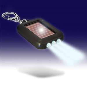  Solar powered LED Flashlight w/ Keychain