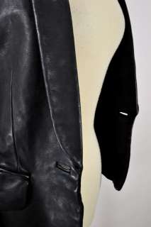 BALMAIN Black Leather Blazer  