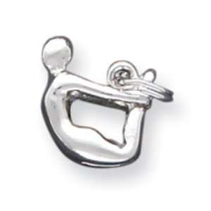  Sterling Silver Yoga Charm: Jewelry