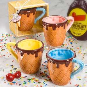  Ice Cream Lovers Collection Ice Cream Cone Mugs: Kitchen 