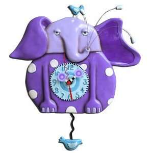  Purple Elephant Clock Allen Studio Designs: Home & Kitchen