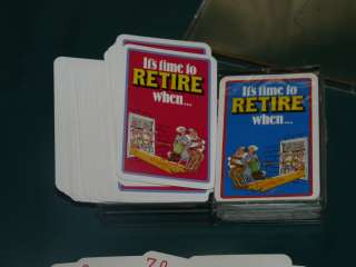 ITS TIME TO RETIRE WHEN Double Deck PLAYING CARDS Retirement 50th 