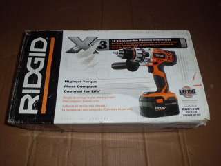 RIDGID 18V LI ION HAMMER DRILL/DRIVER KIT MODEL R861150  