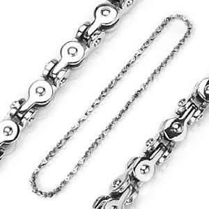   Steel Bicycle Chain Style Necklace: West Coast Jewelry: Jewelry
