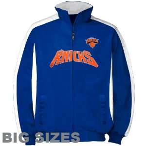 Majestic New York Knicks Royal Blue Orange Big Sizes Full Zip Track 