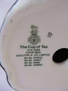 ROYAL DOULTON FIGURINE ~ THE CUP OF TEA HN2322  