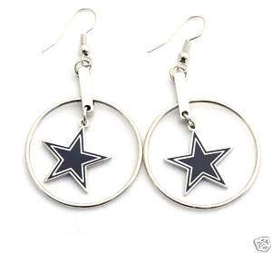 Dallas Cowboys Dangle Hoop Earrings  