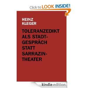 Toleranzedikt als Stadtgespräch statt Sarrazin Theater (German 