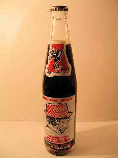 Alabama Crimson Tide Paul Bear Bryant Commemorative Coca Cola 