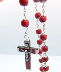 Saint St Theresa Sister Catholic Rosary Beads Double Capped Rose Petal 
