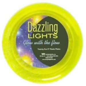    Dazzling Lights Lightweight 6 inch Plates, Yellow