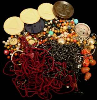 Beads & Buttons In “Saver Box” Victorian 1940’S  