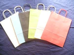 COLOURED GIFT BAGS WITH COLOURED TISSUE PAPER PARTY  