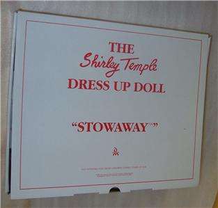 SHIRLEY TEMPLE DRESS UP DOLL STOWAWAY MIB DANBURY MINT  
