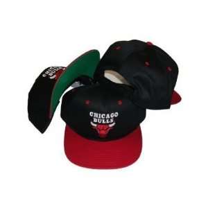  Chicago Bulls Black Red Snapback Adjustable Hats: Sports 