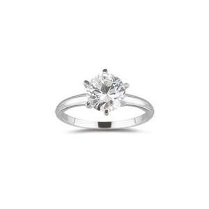   01 Cts White Sapphire Solitaire Ring in 18K White Gold 9.5 Jewelry