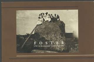 Foster Rhode Island History w/Photographs 1781 1981  