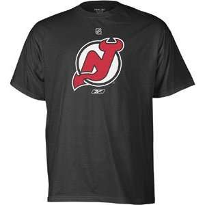  Reebok New Jersey Devils Black Primary Logo T shirt 