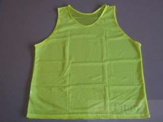 12 ADULT YELLOW SCRIMMAGE TRAINING VESTS PINNIES BIBS  