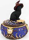 witches magical black cat wishing box pagan wicca trinket spell