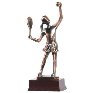  Large Abstract Female Tennis Player Statue   Copper Finish 