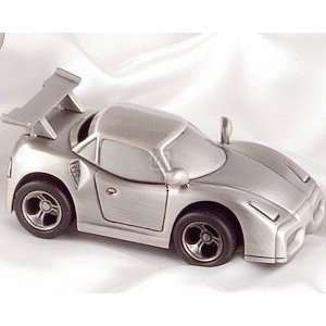  Race Car Bank, Pewter Finish: Home & Kitchen