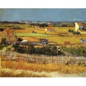  Oil Painting Harvest Landscape with Blue Cart Vincent 