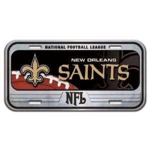  New Orleans Saints Silver Metal License Plate Sports 
