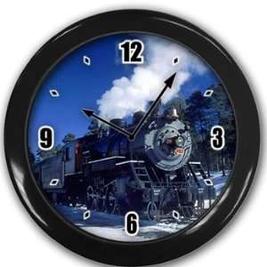  Train steam engine Wall Clock Black Great Unique Gift Idea 