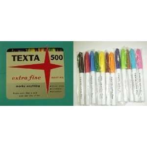  Texta500 Extra Fine Marking Pens: Arts, Crafts & Sewing