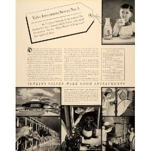  1939 Ad Jenkins Valves Bordens Dairy Milk Bottle Farm 