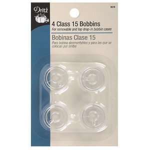  Class 15 Plastic Bobbins 4pc by Dritz Arts, Crafts 