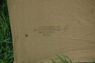 WWII US Army airborne Shelter half Tent dated early  