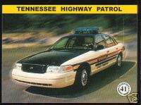 TENNESSEE STATE POLICE HIGHWAY PATROL TROOPERS Car Card  