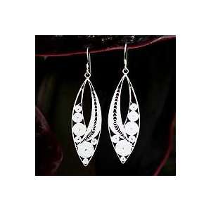    NOVICA Sterling silver filigree earrings, Tendrils Jewelry