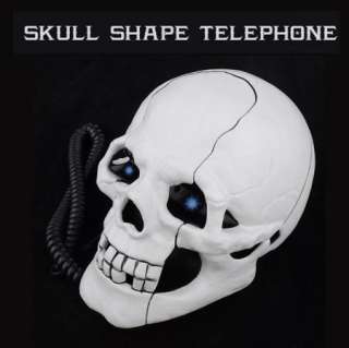 Fearful Human Head Skull Shape Novelty Telephone Phone  