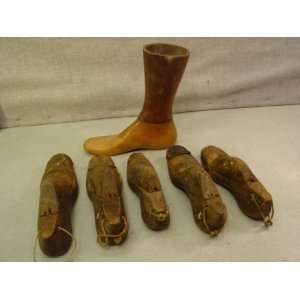  6 Vintage Wooden Shoe Maker Repair Lasts 