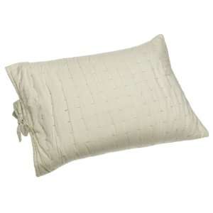   Contrast Stitch Decorative Pillow, Celedon/Melon