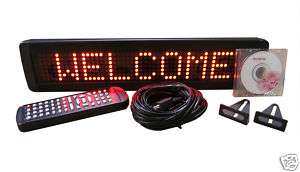 New! One Line Indoor RED LED Programmable Scrolling Message Display 