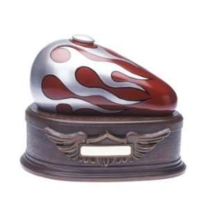  Born to Ride Cremation Urn, Red   Silver