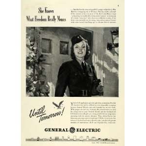  1942 Ad Mrs America Freedom General Electric Appliances 