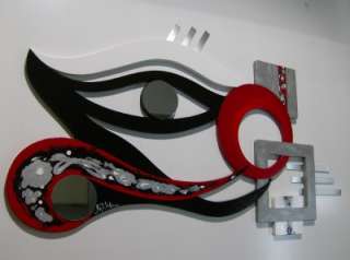 Unique Contemporary Abstract Eye Wall Sculpture 42x21  