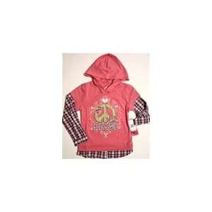 Star Ride Girls 4 6x 2 Fer Fushia Hoodie with Checkers Short or Long 