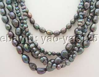   black baroque pearl, black fancy and rice pearl, good quality ,high