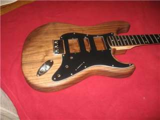 Custom American Black Walnut Guitar Body Hardtail Bridge.  