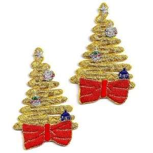  Iron On Applique/Christmas,Holidays Gold Xmas Tree 