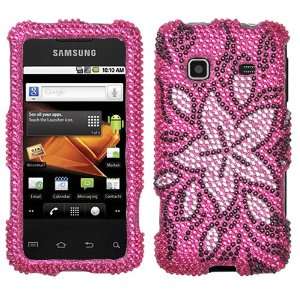  Tasteful Flowers Diamante Protector Cover for SAMSUNG M820 