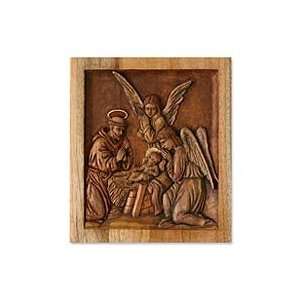   relief panel, Baby Jesus with St. Francis and Angels Home & Kitchen