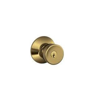   F54 609 Antique Brass Keyed Entry Bell Style Knob